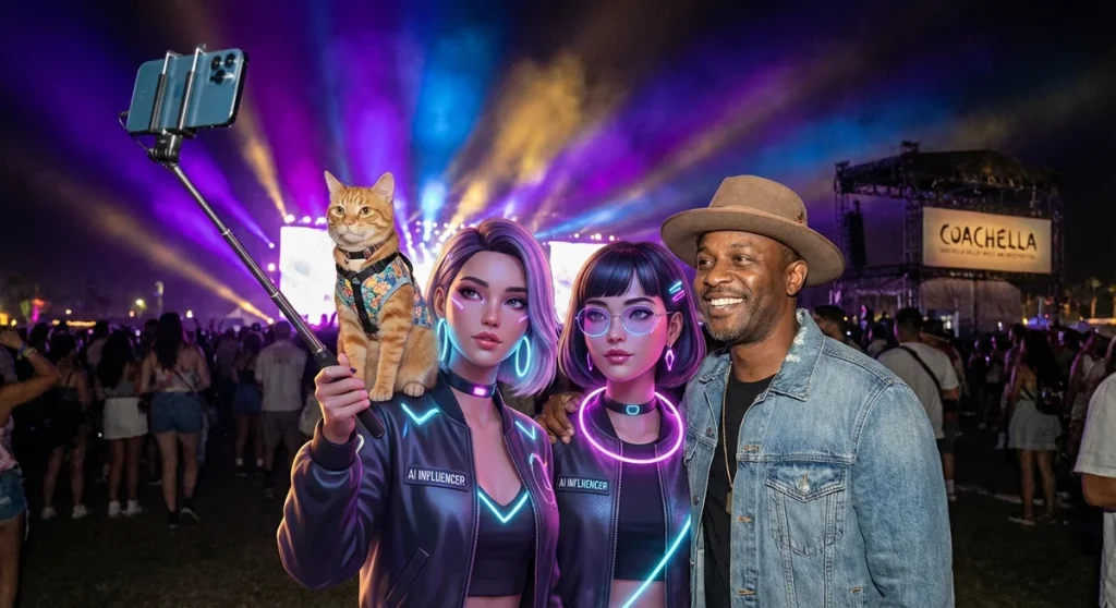 AI-influencerzy zalewają festiwal Coachella. Ale czy naprawdę tam bywają?